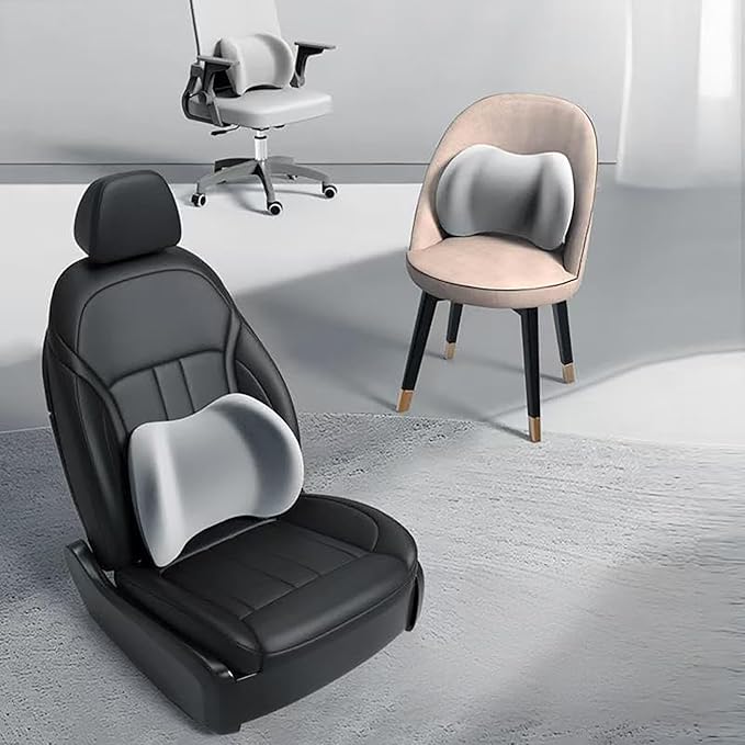 Car Back Support Neck Pillow for Ford F-250 2000-2024, Comfortable Soft Car Seat Headrest Neck Rest Cushion Lumbar Support Pillow with Adjustable Strap,Black