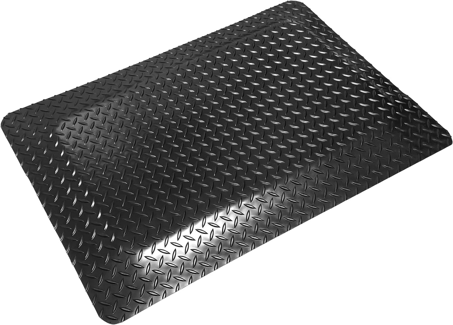 Rhino Mats, American Classic Diamond Anti-Fatigue Mats, Industrial Ergonomic Comfort Standing Mat for Work, Home, Garage, Office, Kitchen or Anywhere (Black 1" Thick, 2 FT. x 13 FT.)