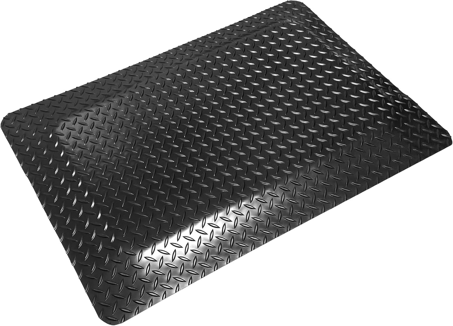 Rhino Mats, American Classic Diamond Anti-Fatigue Mats, Industrial Ergonomic Comfort Standing Mat for Work, Home, Garage, Office, Kitchen or Anywhere (Black 1" Thick, 3 FT. x 10 FT.)