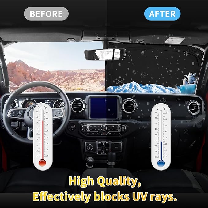 Sun Shade Sunshade for Mercedes Benz GLE Class 2020-2025 2026 Windshield Cover, 4-Layers Sun Shield for GLE 450 GLE350 250T Silver Coating Sun Visor Foldable Window Shade Car Accessories