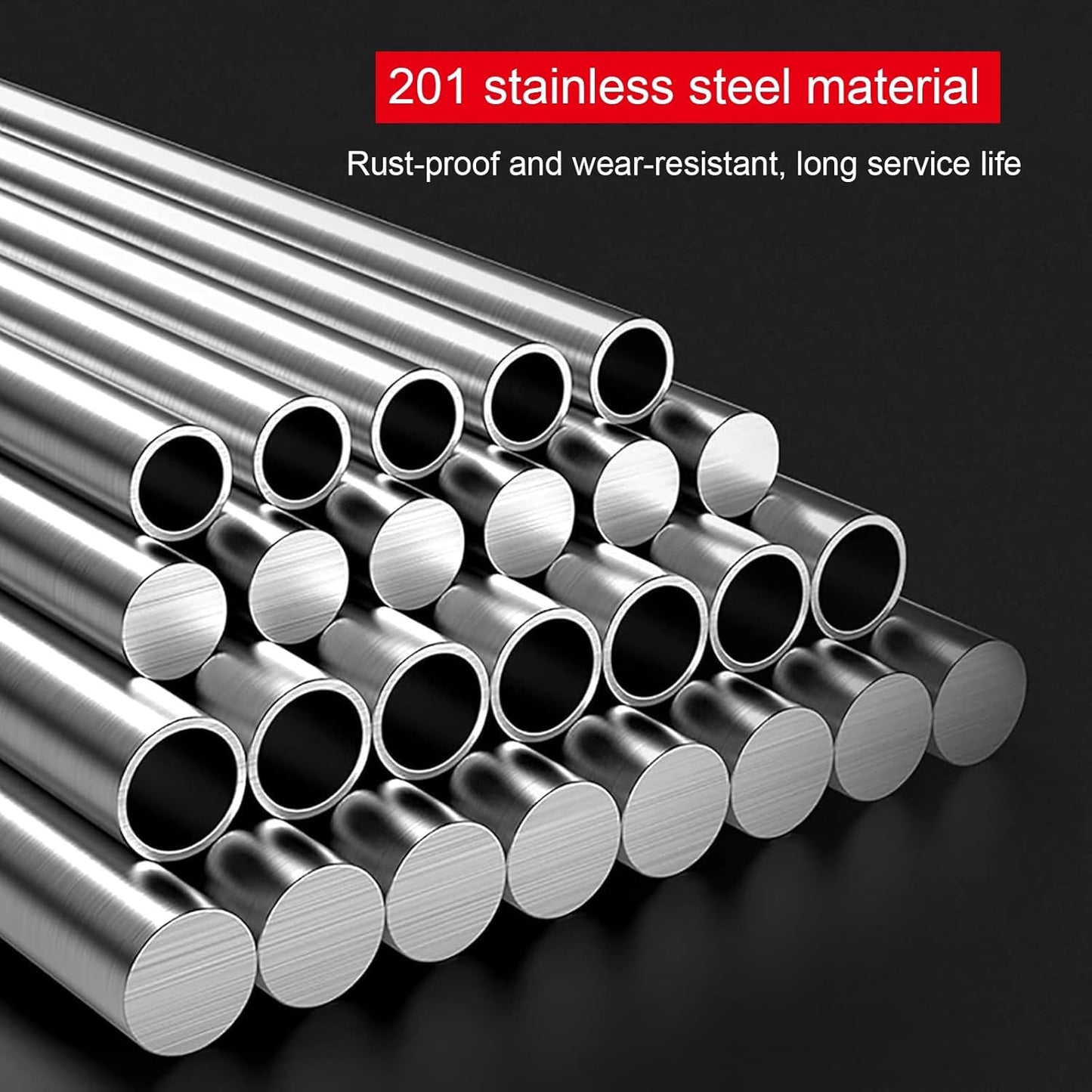 Stainless Steel Parking Bollards for Driveway, Industrial Safety Bollards Reflective Channelizer Post, Parking Barrier, Sturdy and Durable, Easy to Install, for Crowd Control(Silver (1pcs),8.9*60cm/3.