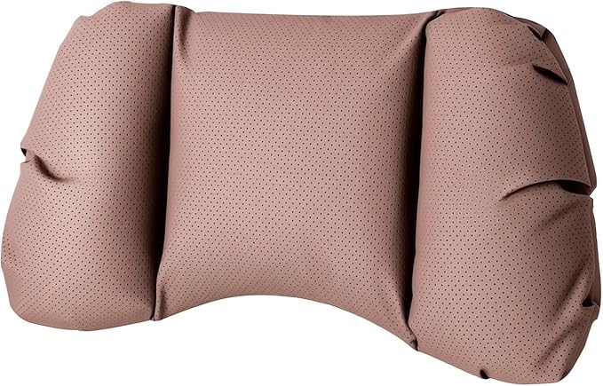 Car Neck Pillow & Lumbar Support for Porsche Panamera 971 Sport Turismo 2017-2020 Ergonomic Breathable Mesh Auto Seat Back Cushion Headrest,Brown-Lumbar Support