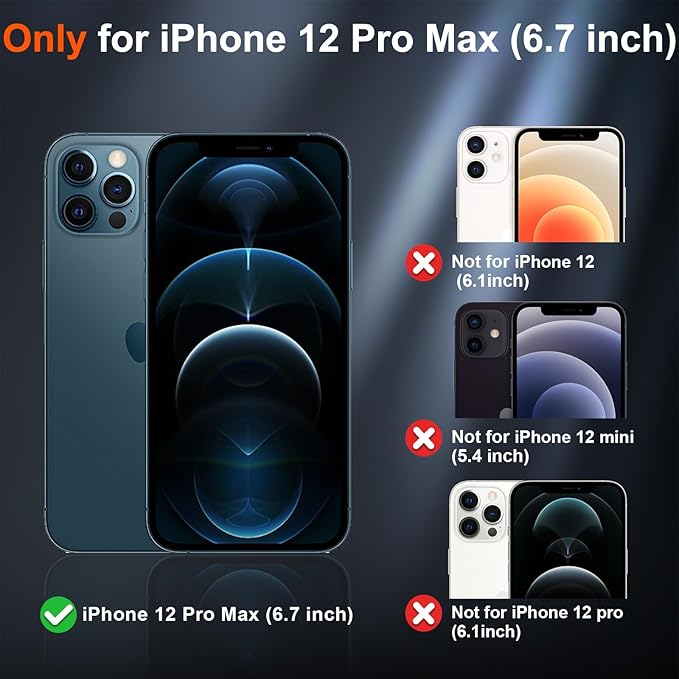 SUPFINE Magnetic for iPhone 12 Pro Max Case (Compatible with MagSafe) (Military Grade Drop Protection) Slim Translucent Matte Shockproof with Anti-Fingerprint Phone Case,Blue Purple