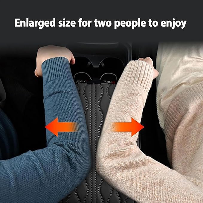 Car Center Console Cover for Ford Edge Sport 2011-2014, Universal Memory Foam Leather Comfortable Soft Armrest Box Pad Cushion Protector Accessories Easy to Clean,Red