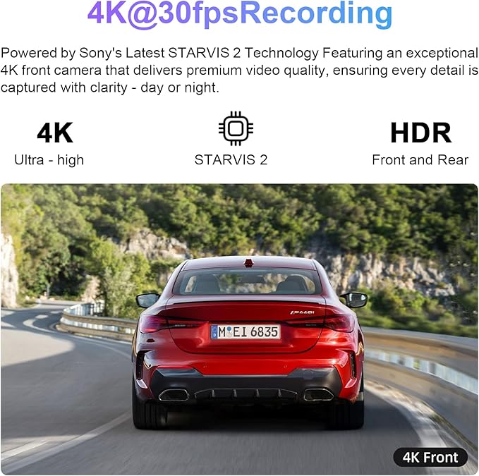 mangoal STARVIS 2 Front 4K HDR Dash Cam IMX678, Custom Fit for Mazda CX-50 2025 2026(Model B), 5GHz WiFi, GPS, 64GB Card