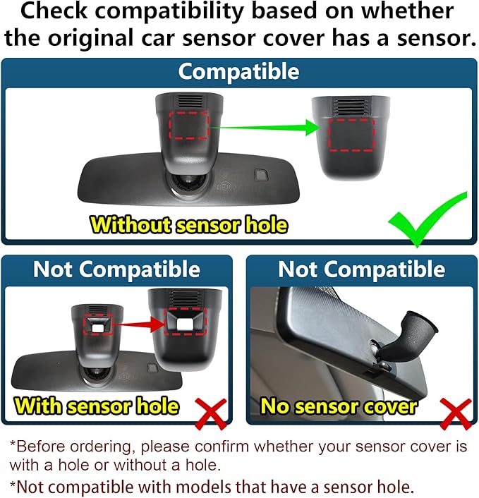 Front 4K & Rear 1080p Dash Cam Custom fit for Volkswagen Tiguan 2018-2024 Gen2 AD/BW (Model A Black), Integrated OEM Look, UHD 2160P Video, App & WiFi, Loop Recording, Easy to Install, GPS, 128GB Card