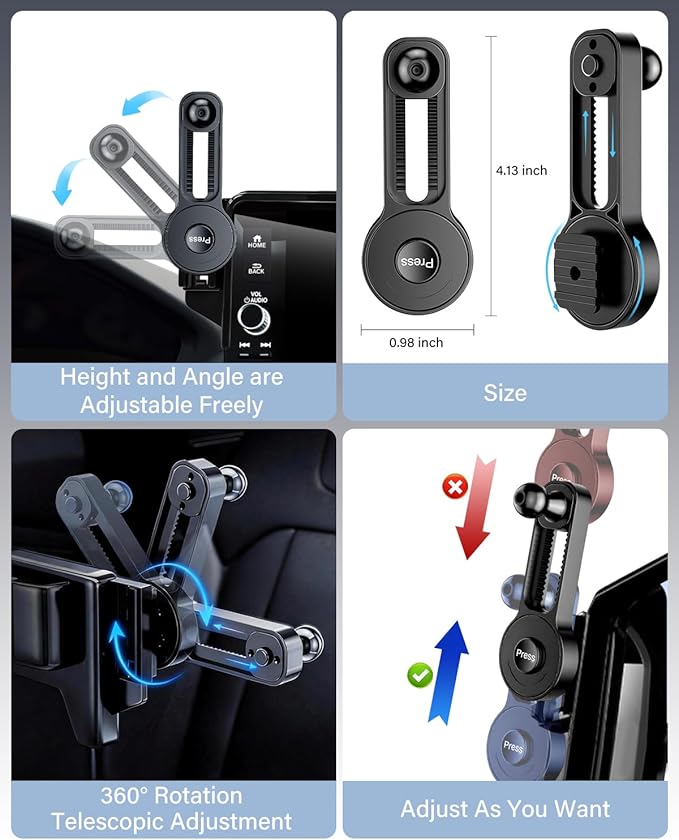 SKYLOTEC Phone Mount for Kia Sportage 2023 2024 2025 Accessories 12.3-Inch Screen Fixed Clip, Magnetic Car Phone Holder Compatible with MagSafe, Strong Magnets Fast Wireless Charger Cell Phone Base