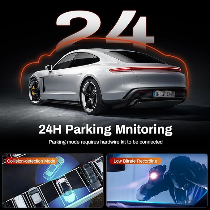 2K Dash Cam Front 2K Full HD Dash Camera for Cars, 5G Wi-Fi & App Control car Camera with Night Vision, 170°Wide Angle, WDR, 24H Parking Mode, Free 32GB Card Included