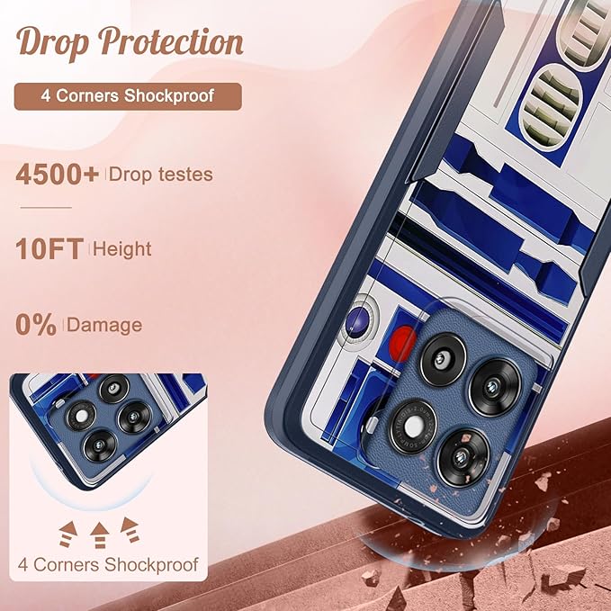 for Moto G Stylus 2025 Case - Compatible with MagSafe Women Cute Girls Boys Magnetic Phone Cover Cool Blue Unique Heavy Duty Shockproof Design for Motorola Moto G Stylus 5G 2025 Cases