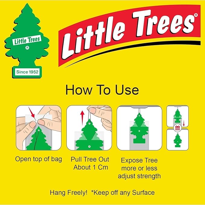 Car Freshner U1P10338 Little Trees Cinnamon Apple Air freshener, 24 Pack