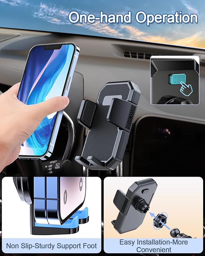 PZK Car Phone Mount for Chevrolet Chevy Trax 2024 2025 Accessories Accessories Custom Air Vent Chevy Car Phone Holder Auto Lock Hands Free 360° Rotation Cell Phone Automobile Phone Cradles