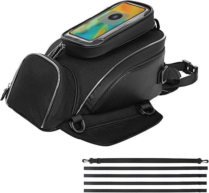 Motorcycle Tank Bag for Ducati Monster 937 Monster 821 1200 1200S, Strong Magnetic Waterproof Oxford Black Motorbike Quick Release Pannier Bag