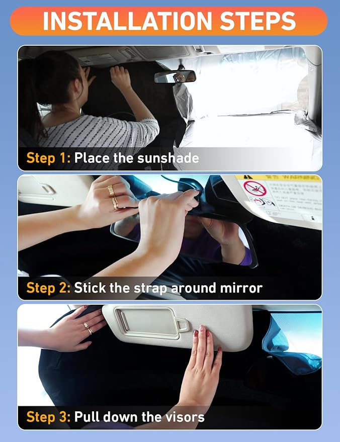 EcoNour Windshield Sunshade Compatible for Nissan Ariya 2023 2024 2025, Sun Visor for Front Windshield & Window Sun Shade Cover, UV Heat Blocker & Protector, Car Accessories
