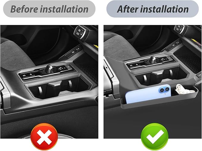 SKTU 2PCS for 2026 Toyota RAV4 Center Console Mat for 2026+ Toyota RAV4 (LE/SE/XLE Premium/Woodland/XSE/Limited) Non-Slip Console Pad & Gear Shift Panel 2026 RAV4 Accessories Side Storage Box