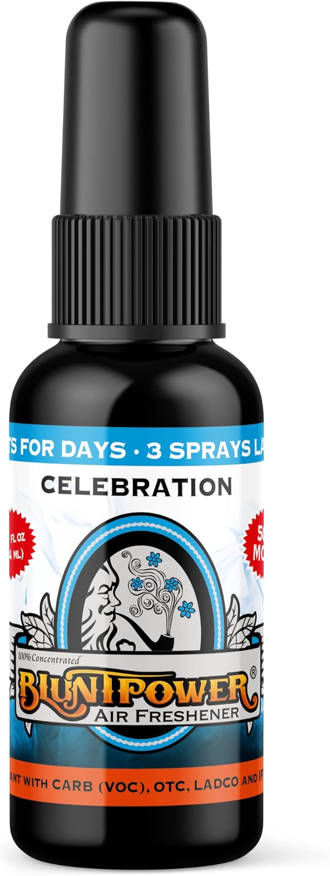 BluntPower (Celebration, 3 Pack) Concentrated Air Freshener - Premium Oil Based Air Freshener Spray For Home and Car - Long-Lasting Bathroom Spray, Car Freshener, & Odor Eliminator Spray