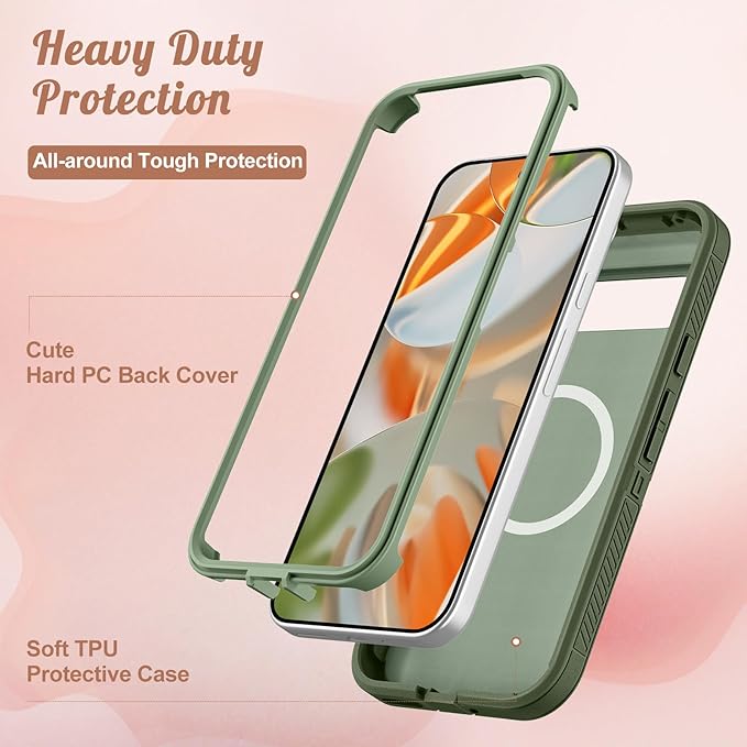 for Google Pixel 9 Pro XL Case - Compatible with MagSafe Women Girls Cute Magnetic Protective Cover Cool Cat Kawaii Girly Design Heavy Duty Shockproof Phone Case for Pixel 9 Pro XL 6.8"