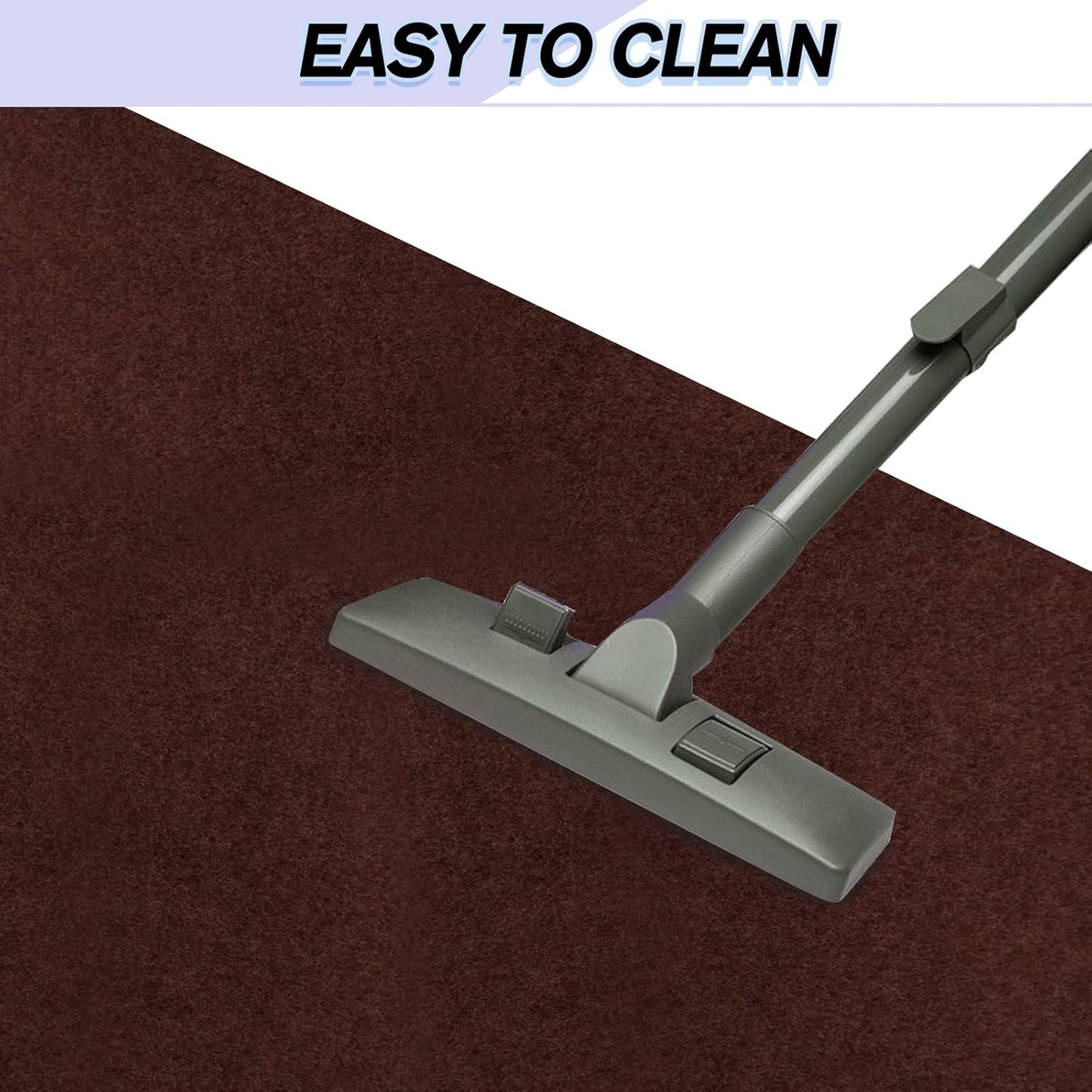 Custom Size Backed Non-Slip Area Rugs Runner, Easy Clean, Waterproof Runner Rugs for Hallway Entryway, Kitchen, Laundry, 4FT x 23FT, Brown