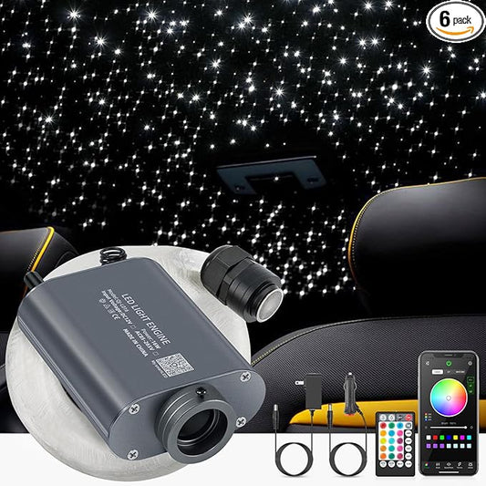16W Starlight Headliner Kit, Star Lights for Car Roof&Home Decoration, Fiber Cable 500pcs*0.03in*13.1ft RGBW Star Light Headliner with Bluetooth APP/Remote Control/Music Mode