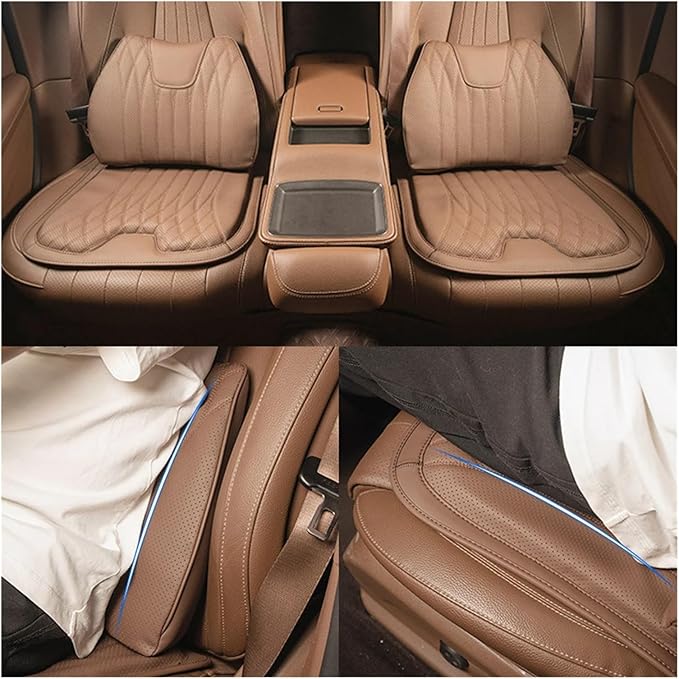 F Car Seat Cushion for BMW All Model I3 I4 I8 X1 X2 X3 X4 X5 X5M X6 X7 Z4 Car Lumbar Support Pillow Auto Seat Waist Back Cushion Y (Color : Black C)