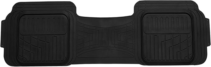 FH Group Automotive Floor Mats Tall Channel Burgundy Universal Fit Full Set Climaproof™ for Most Sedan, SUV and Trucks, Trimmable Rubber Combo Small Car Seat Cover Design Heavy-Duty Floor Mats