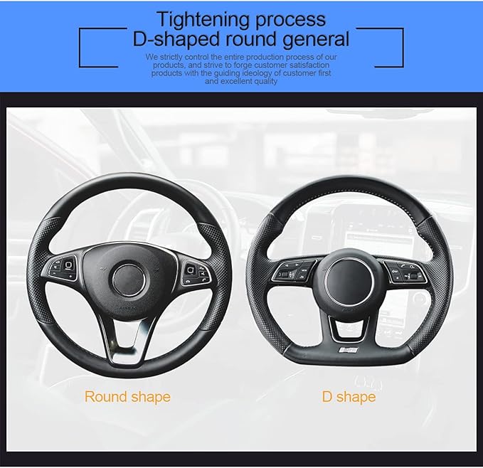 Car Steering Wheel Cover, Microfiber PU Leather Elastic Carbon Fiber Auto Steering Wheel Protector, 15 Inch Breathable Anti-Slip for Women Men, Car Interior Accessories for Most Cars (Black/Wine Red)