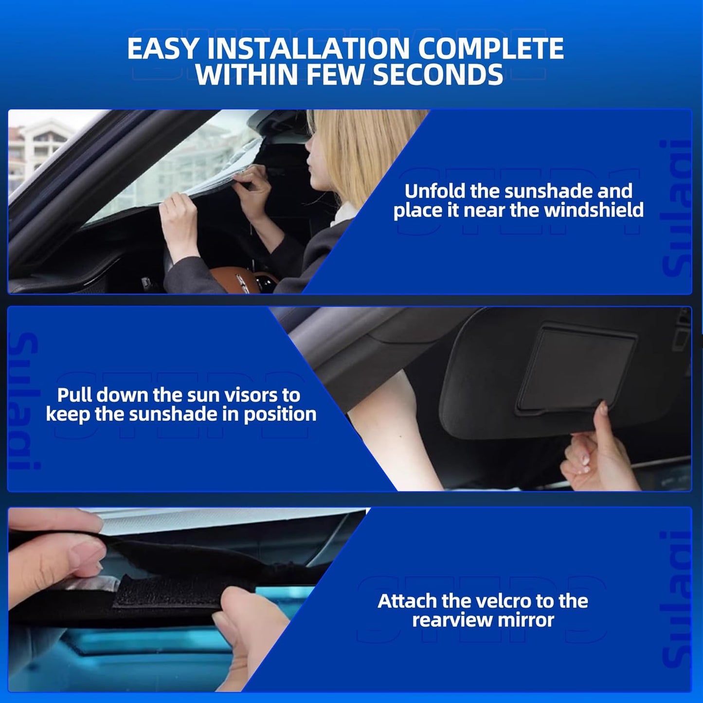 Windshield Sun Shade for Ch-evro-let/Chevy Silverado 1500 1500HD 1999-2006 Foldable Sunshade Custom Fit Front Window Car Interior Accessories Protector Blocks UV Rays