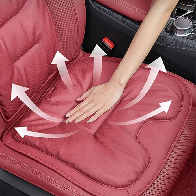 Car Seat Cushion for Porsche Macan 2015-2025-pr, Breathable Non-Slip Driver Seat Pad Ergonomic Memory Foam for Long Driving Car Office,A/2Pcs-Brown