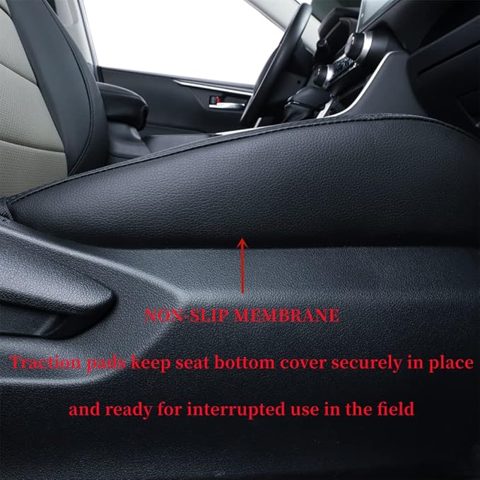 coverdream RAV4 PHEV Waterproof Leather Seat Covers Custom Fit for 2019-2025 Toyota RAV4 Hybrid XSE,Hybrid SE,Prime SE/XSE,Full Coverage,Airbag Compatible,Car Seat Protector (Full Set,Black/Gray)