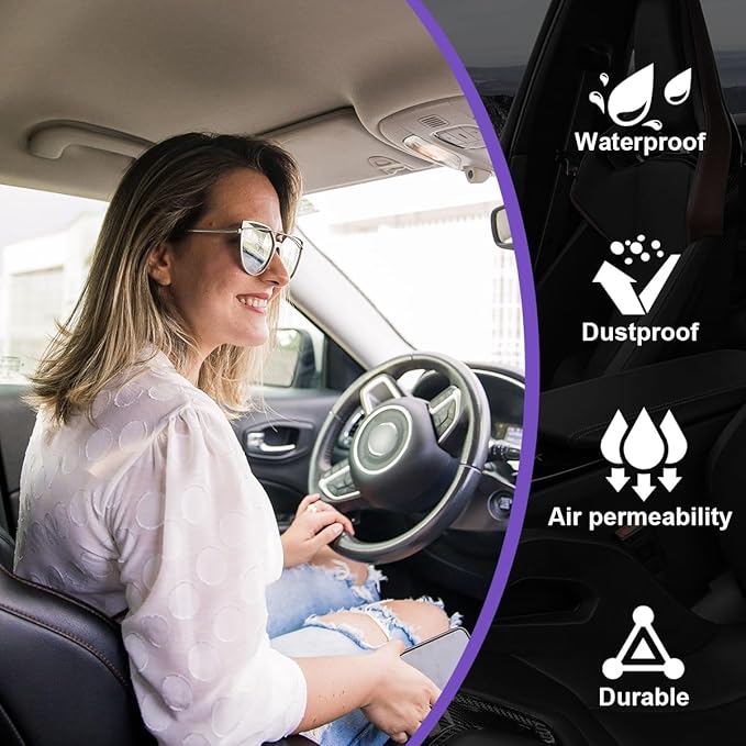 Car Center Console Pad, PU Leather Auto Armrest Seat Box Cover Protector, Comfortable Arm Rest Storage Box Mat for Vehicle Interior Protection, Universal Car Accessories (Carbon Fiber Red)