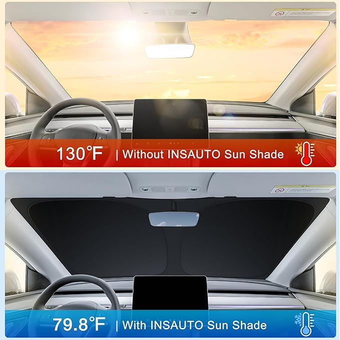 INSAUTO Custom Fit Windshield Sun Shade Accessories for Acura RDX 2019-2026, Foldable Front Window Sunshade, UV & Heat Reflector, Keeps Interior Cool, Includes Storage Bag