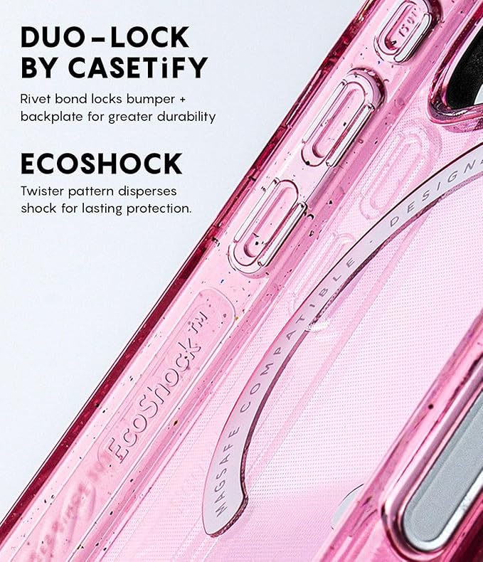 CASETiFY Impact iPhone 17 Pro Max Case [Slim/Compatible with Magsafe / 8.2 ft. 4X Military Grade Drop Protection] - Teddy Bear Plaid - Clear Black