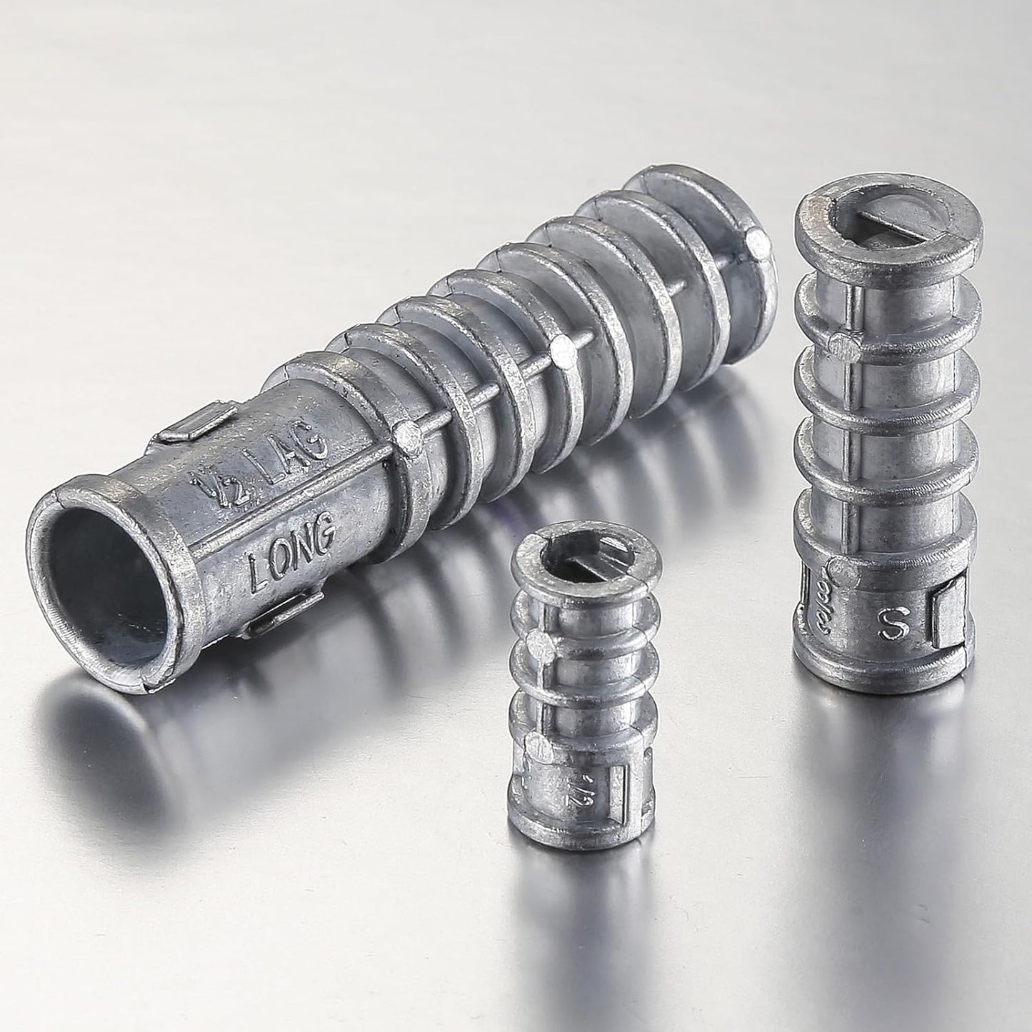 Wensilon(50pcs) 3/8 * 2-1/2 Lag Shield Anchor Long Zinc Alloy Bolts Concrete Anchors, Zinc Alloy Masonry Anchors Hole