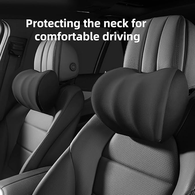 Car Headrest Lumbar Support Cushion for Nissan Pathfinder 2013-2025, Ergonomic Car Seat Headrest Cushion for Neck Back Pain Relief Memory Foam Breathable Removable Cover for Office Chair Car