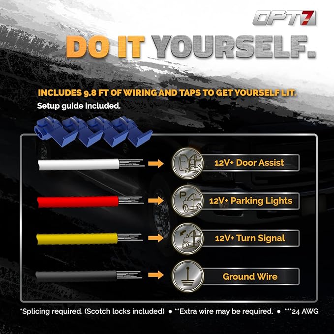 OPT7 Sidekick 86" Running Board Lights 2PCS LED Strips w/Sequential Amber Turn Signal Side Marker, DRL, White Courtesy Light for Extended Crew Cab Pickup - Truck Decorations