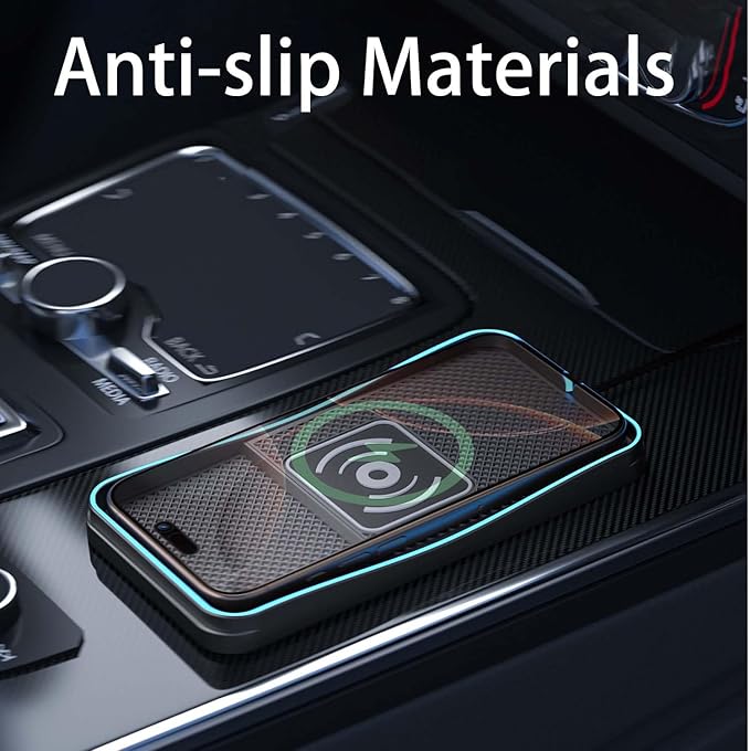 Car Wireless Charger Pad for Ford Transit Connect 2010-2023, Fast Car Wireless Charging Pad for Car Center Console, Non Slip Charging Mat,1M-USB