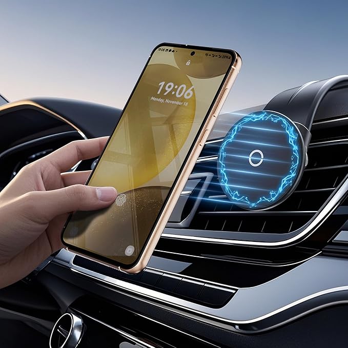 pzoz A/B Dual-Sided (1 Set) Magnetic Ring Sticker for MagSafe iPhone 16 Holder Phone Case Suction Cup Wireless Charger Car Mount Bathroom Kitchen, for iPhone 15 14 13 12 Pro Max, Samsung (White)