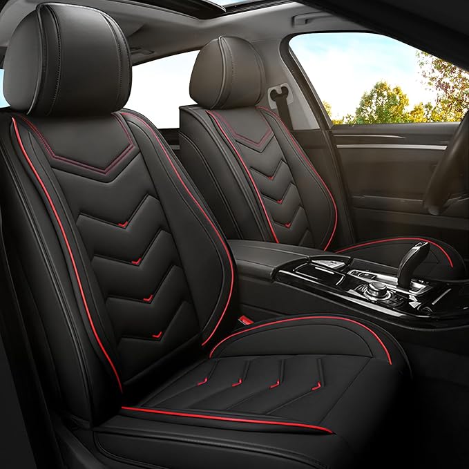 Car Seat Covers for Mercedes-Benz S-Class 2005-2026, Premium Nappa Leather Car Seat Cover, Stylish Sport Seat Covers， Automobile Seat Cover Sets.(Standard 2 Seats/Black)