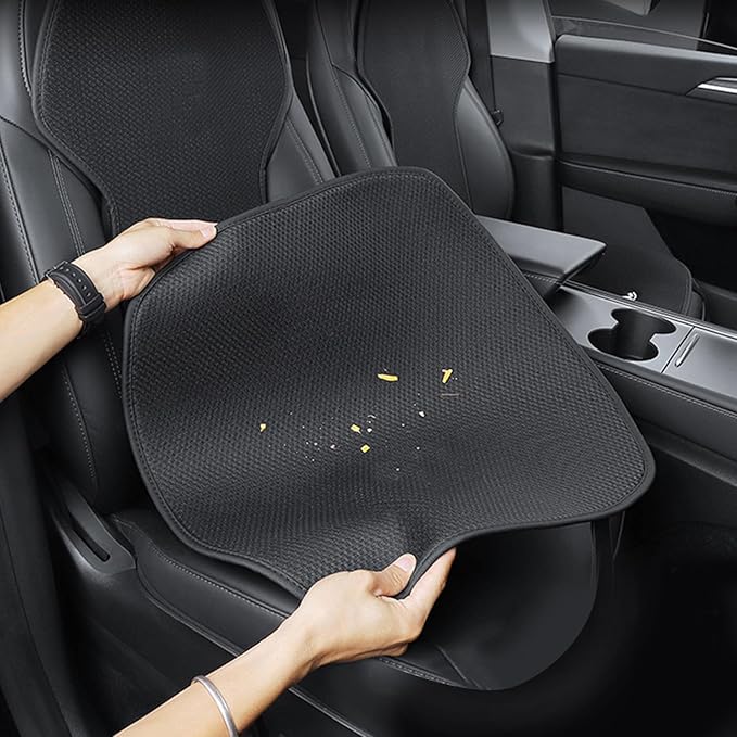Seat Cover Custom Fit for Tesla Model Y Juniper 2020-2026 Front and Rear Car Seat Cushion Protector Pad Set All Seasons Comfortable and Breathable (Without Logo)