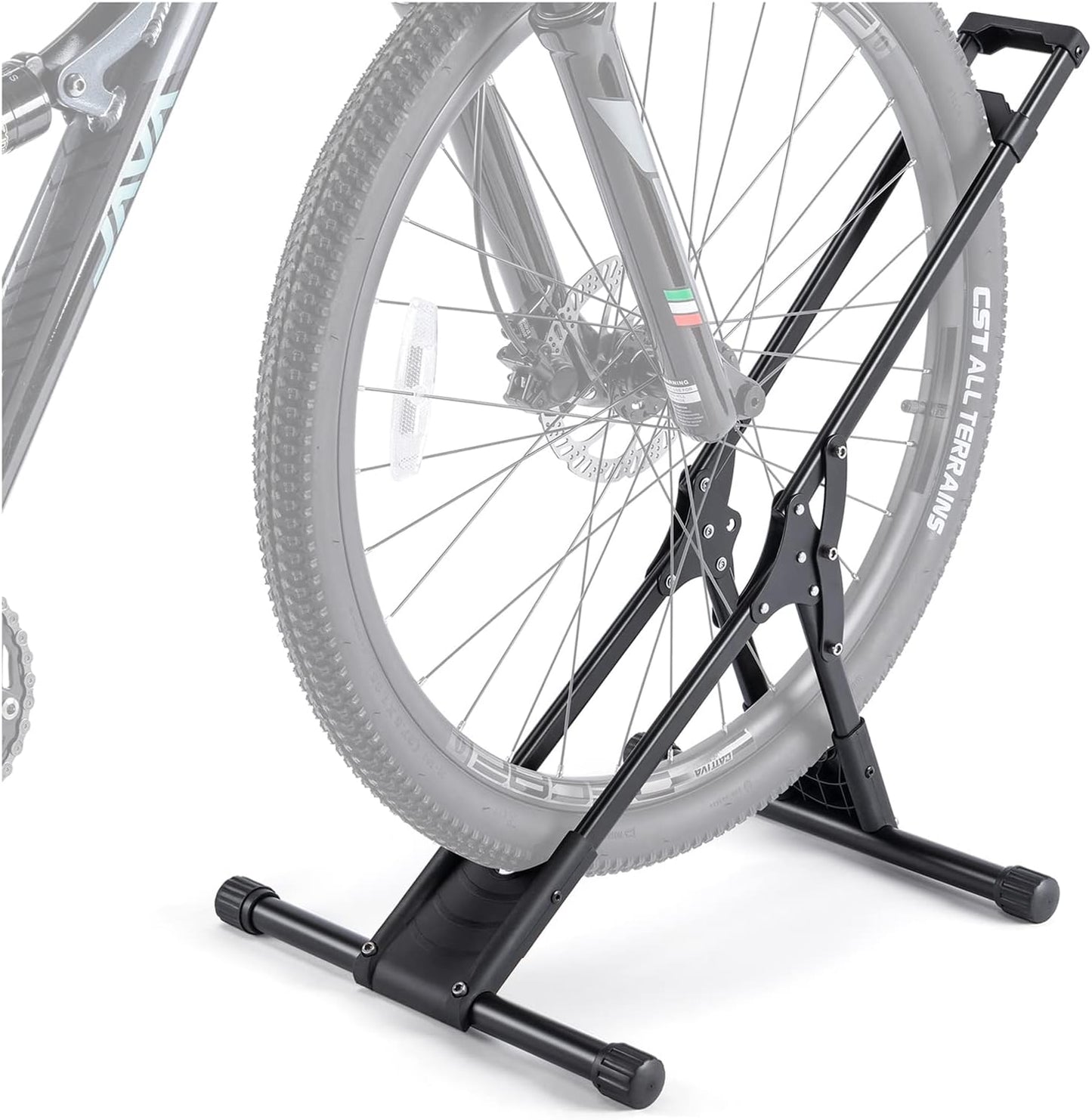 Bike Floor Stand Rack- Indoor Bike Stand for Garage/Home - Bike Storage Bicycle Parking Rack Fit 20”-29” Mountain Road Bikes (1 Bike Rack)