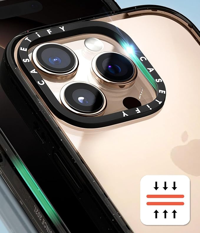 CASETiFY Impact iPhone 15 Case [4X Military Grade Drop Tested / 8.2ft Drop Protection/Compatible with Magsafe] - Barcelona Flower Rose Garden - Clear Black
