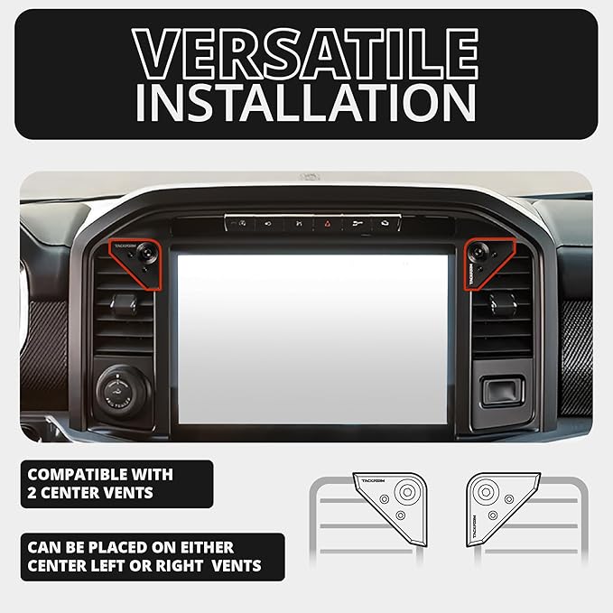 Tackform Link Vent Mount Magnetic Phone Holder - Compatible with 2021-2025 Ford F150 & Raptor, 2023-2025 Ford Super Duty | Aluminum | 2" Arm | Blue | (NOT MAGSAFE Compatible)
