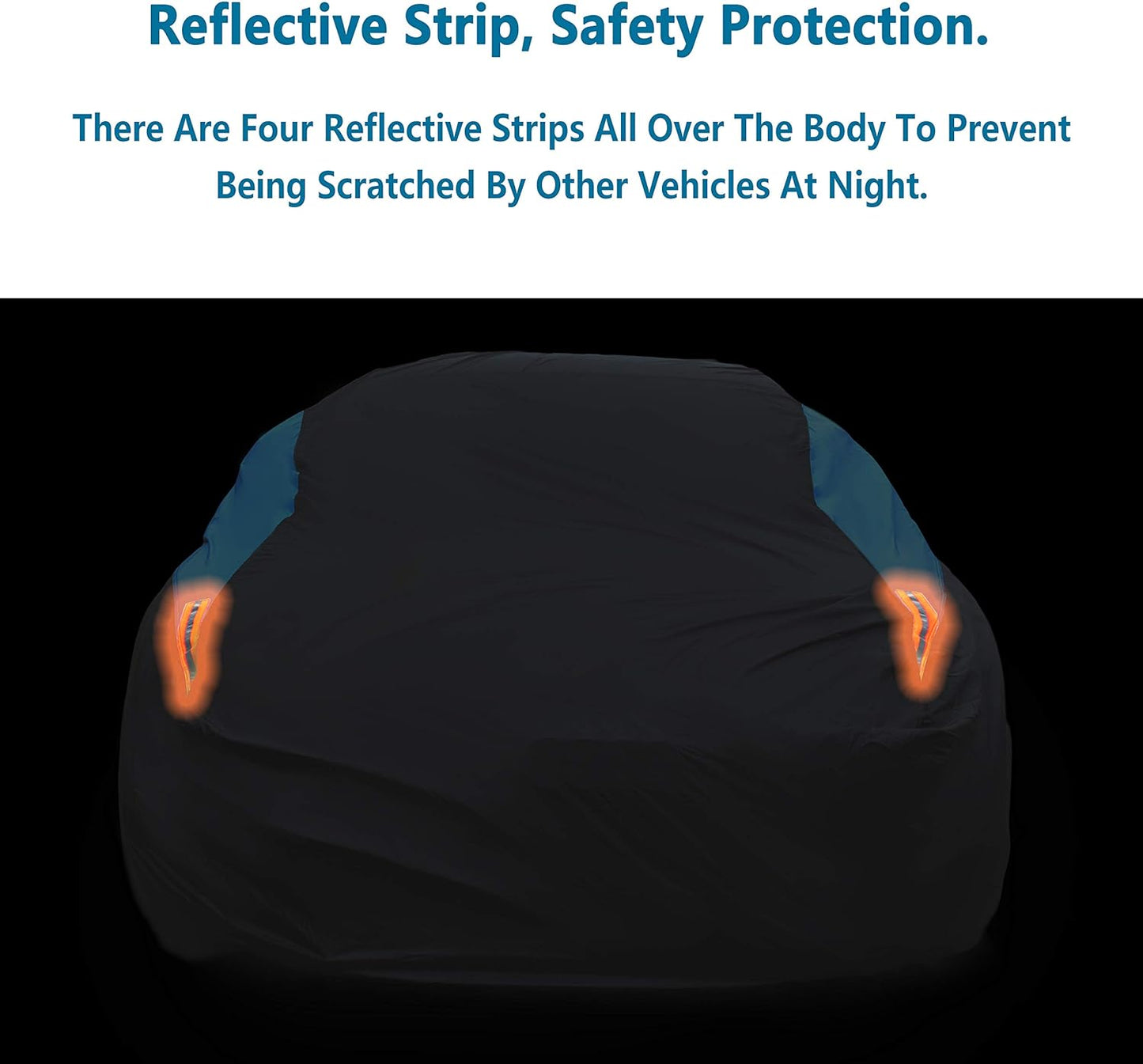 MORNYRAY Waterproof Car Cover All Weather Snowproof UV Protection Windproof Outdoor Full Coupe/Cabrio Car Cover, Universal Fit for Coupe/Cabrio (Fit Coupe/Cabrio Length 175-182 inch, Blue)