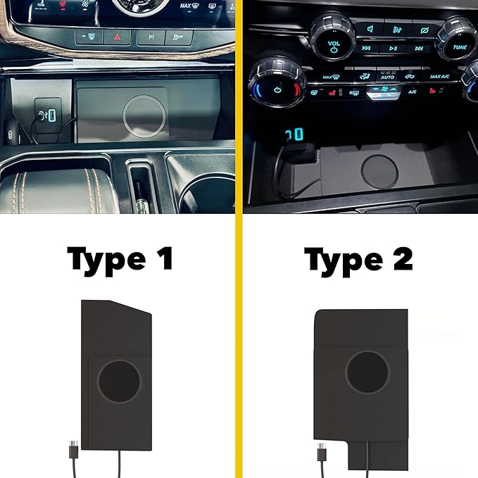 TWRAPS Magnetic Wireless Charging Pad for Ford F-150 Lightning 2021-2026, 25W Type 1, Center Console Fast Qi2.2 Charger Works with iPhone 17 16 15 Pro & Max, Mount Only Compatible with MagSafe Cases