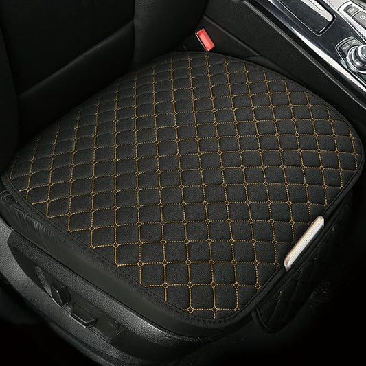 Moly Magnolia Car Seat Cover/Protector, Car Seat Cushion, Breathable, Comfort, Universal for Most Vehicles, Automotive Interior Seat Protector, Car Seat Cover for Men and Women (Black/Gold)