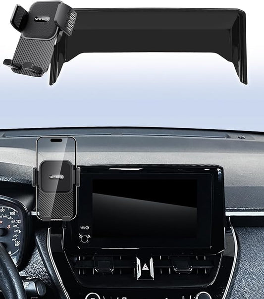 Car Phone Holder for Toyota Corolla/Corolla Hatchback 2019-2026/Corolla Cross 2022-2026 Accessories 8-Inch Screen Fixed Clip, Automobile Cradles Phone Mount, Cell Phone Base Not Block Air Vent