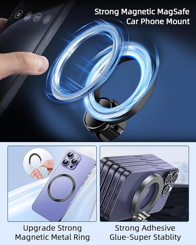 PZK Car Phone Mount for Mazda CX-30 CX30 2019-2022 2023 2024 2025 Accessories Custom Air Vent Car Phone Holder Compatible with Magsafe Magnetic Hands Free 360° Rotation Cell Phone Automobile Cradles