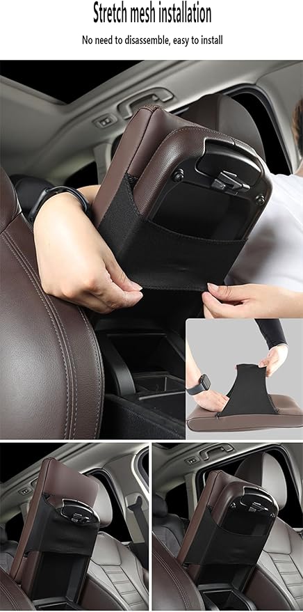 Car Armrest Cover Pad for Hyundai Elantra 6.Generation (AD) 2015-2020 Premium Leather Center Console Armrest Cushion Pad Anti-Scratch Waterproof Auto Interior Accessories Red Style