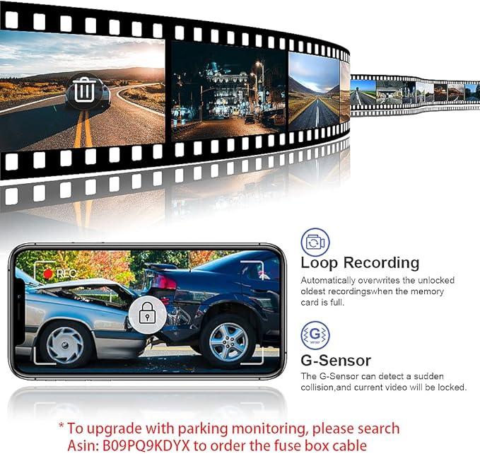 Fitcamx Front 4K+Rear 1080P Dash Cam Adapts for Honda HR-V 2023-2026 Sport LX EX-L (Gen3), OEM Factory Look, Dual HD Video, Built-in WiFi & APP, Loop Recording, G-Sensor, Easy to Use, 128GB Card