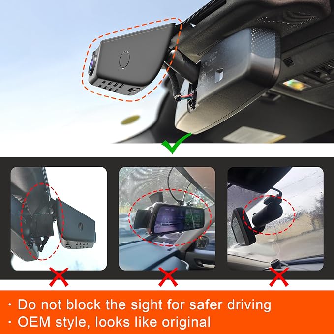 mangoal STARVIS 2 Front 4K HDR Dash Cam IMX678, Custom Fit for Ford F150 2018-2026 F250/F350 Super Duty 2020-2026(Model A), 5GHz WiFi, GPS, 64GB Card