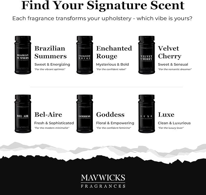 Mavwicks Fragrances - Upholstery Deodorizer (Brazilian Summers) 16 oz - Rug, Couch & Carpet Deodorizer - Vacuuming Powder, Pet Safe Carpet Freshener Powder - Odor Eliminator for Home